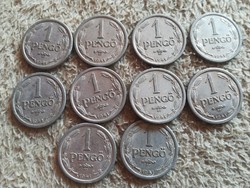 Hungarian, 1941, 10 pieces of 1 pengő