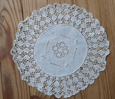 Art Nouveau lace tablecloth, handmade porcelain, ornaments under 16 cm.