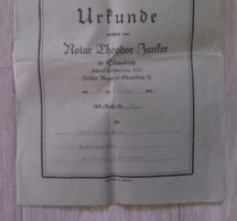 WW2 UNIKÁLIS- ANTIK Vételi Szerződés 1941-ből
