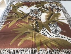Finom puha női kendő tigris mintával, 87 x 85 cm
