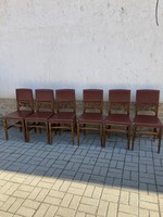 Hat darab szecessziós szék.