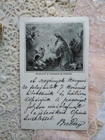 Antik hosszúcímzéses vallási képeslap/szentkép, Páduai Szent Antal 1900 körüli