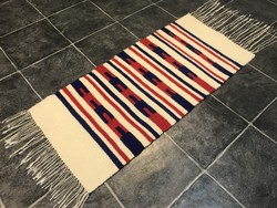 Hand-woven wool rug / tapestry - cleaned, 52 x 160 cm
