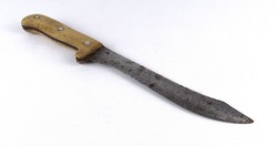 1I091 old large unmarked kitchen knife 34.5 Cm