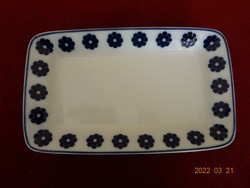 Raven house porcelain tray with cobalt blue flowers and border. He has! Jókai.