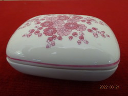 Raven house porcelain bonbonier with pink flowers. He has! Jókai.