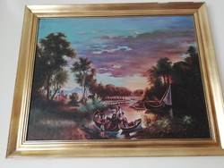 Id. Markó Károly Halászok című képének másolata( 50×70 cm)