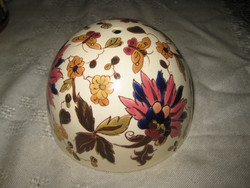 Majolika lüszter lámpa rész , Steidl Znaim terv ,  belső átm. 12,5 cm , külső 13,8, mag 9 cm