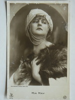 MIA MAY, (BECKER & MAASS, BERLIN), FOTÓ 1920 KÖRÜL, POST CARD, KÉPESLAP (9X14 CM) EREDETI