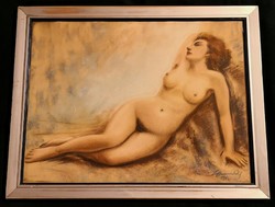 Hoffmann Antal festőművész – Női akt festménye – 375.