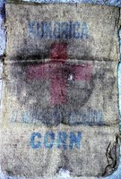Régi 1956-os Vöröskereszt Kukoricás Zsák"Az Amerikai Nép Adománya"