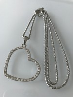 Heart pendant necklace on a 70 cm long chain