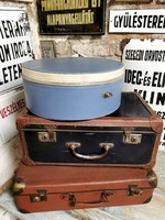 Régi amerikai kalaptartó kalap doboz, bőrönd, koffer.