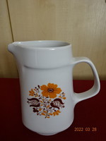 Lowland porcelain water jug with brown-yellow pattern. He has! Jókai.