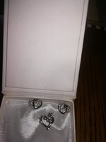 Pandora charm + rhodium silver earrings.