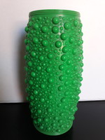 Szuper retro zöld hólyagos műanyag váza a '60-as évekből