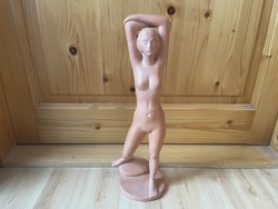 Gömbös László kerámia képcsarnok női akt meztelen szobor figura modern retro