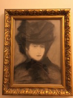 Rónai 904 szignóval női portré .