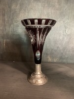 SALE !!! Vase silver & crystal 1930’s / Váza ezüst & kristály 1930-as évek
