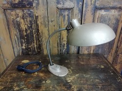 Íróasztali lámpa, merev nyakas "Kaiser stílusú) asztali lámpa az 50-es, 60-as évekből