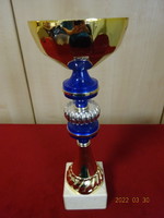 Metal goblet on an artificial marble base, height 28.3 cm. He has! Jókai.