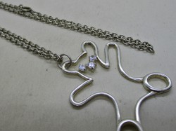 Beautiful big silver teddy bear with pendant chain