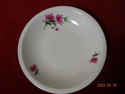 Lowland porcelain deep plate with cyclamen flower. He has! Jókai.