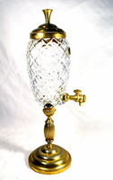 Beautiful liquor v. Brandy dispenser with gilded and crystal body!
