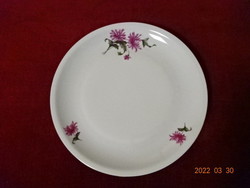 Lowland porcelain flat plate with cyclamen flowers. He has! Jókai.