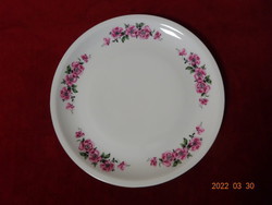 Lowland porcelain flat plate with pink flowers. He has! Jókai.