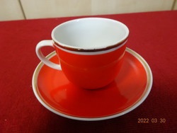Raven house porcelain coffee cup + placemat, red. He has! Jókai.