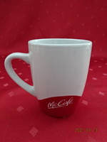 Mc Café porcelán bögre pohár, bordó, átmérője 7 cm. Vanneki! Jókai.
