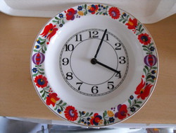 Német porcelán falióra Hermle szerkezettel elemes - átmérő 26 cm