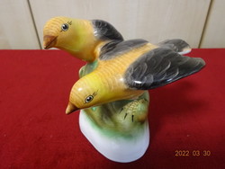 A pair of glazed ceramic birds from Bodrogkeresztúr, height 12.5 cm. He has! Jókai.
