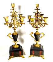 Xix. No. Pair of 5-branch candelabras with copper inserts!