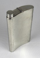 1I272 Jelzett amerikai Nat Sherman NEW YORK fém pálinkás flaska szivartartóval