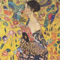 Gustav Klimt - Hölgy legyezővel - reprint