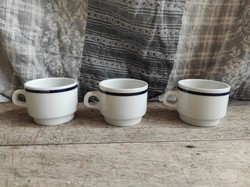 Alföldi retro porcelán kávés csészék kék csíkkal pótlásnak