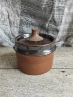 Retro ceramic sugar bowl with lid
