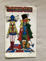 Régi humoros angol képeslap - postatiszta - LONDON