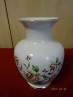 Raven house porcelain vase with hollow yellow flowers. He has! Jókai.