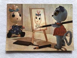 Old postcard puppet design: Bródy - lévai