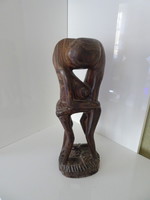 Carved wooden statue