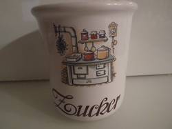 Ceramic - 15 x 13 cm - retro - German - sugar bowl - flawless