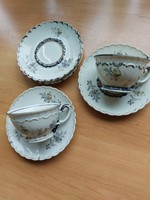 Antik Bavaria kávés csészék barokk mintával