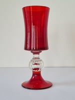 Vintage svéd design üveg kehely / váza -   19 cm