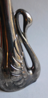 Metal swan vase 18 cm