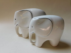 Formatervezett porcelán elefántok a 80-as évekből