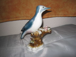 Zsolnay hand - painted woodpecker - kingfisher 18 cm tall