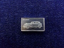 Us franklin car mini-ingot lincoln 1932.925 silver 1970 pp (id4352)